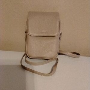 Small grey crossbody handbag